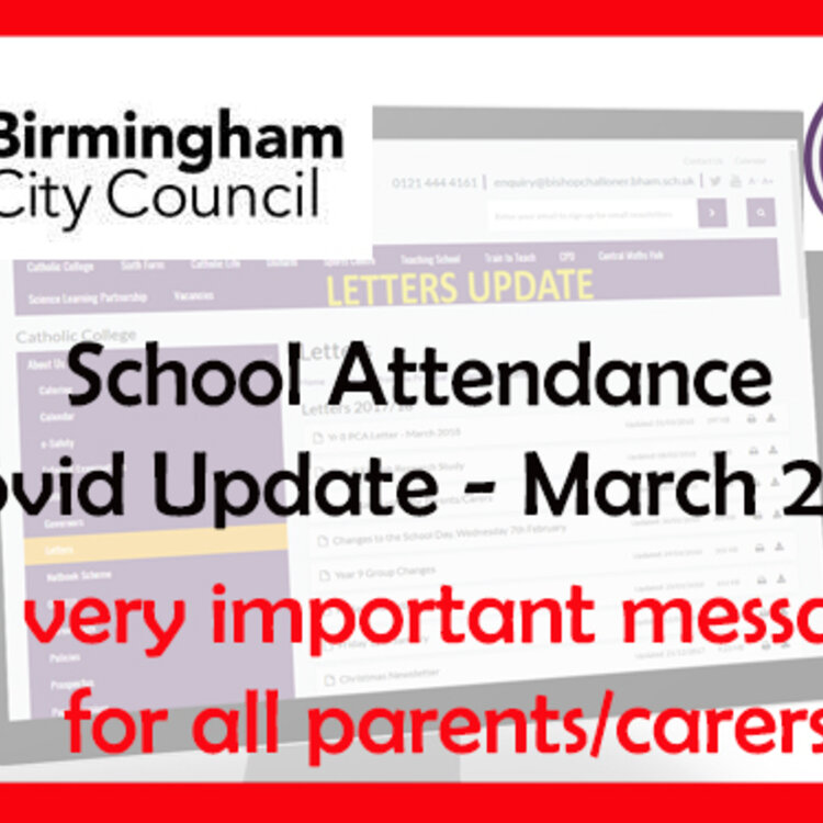 Image of Whole School Letter - School Attendance 8 March 2021