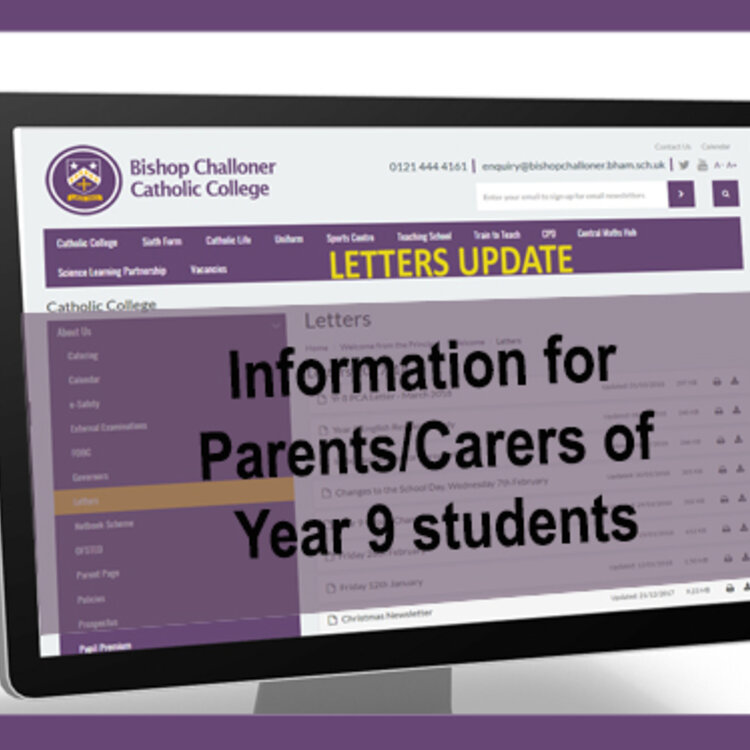 Image of Parent, Carer Letter - 17.05.2021 - Year 9 Assessments T2