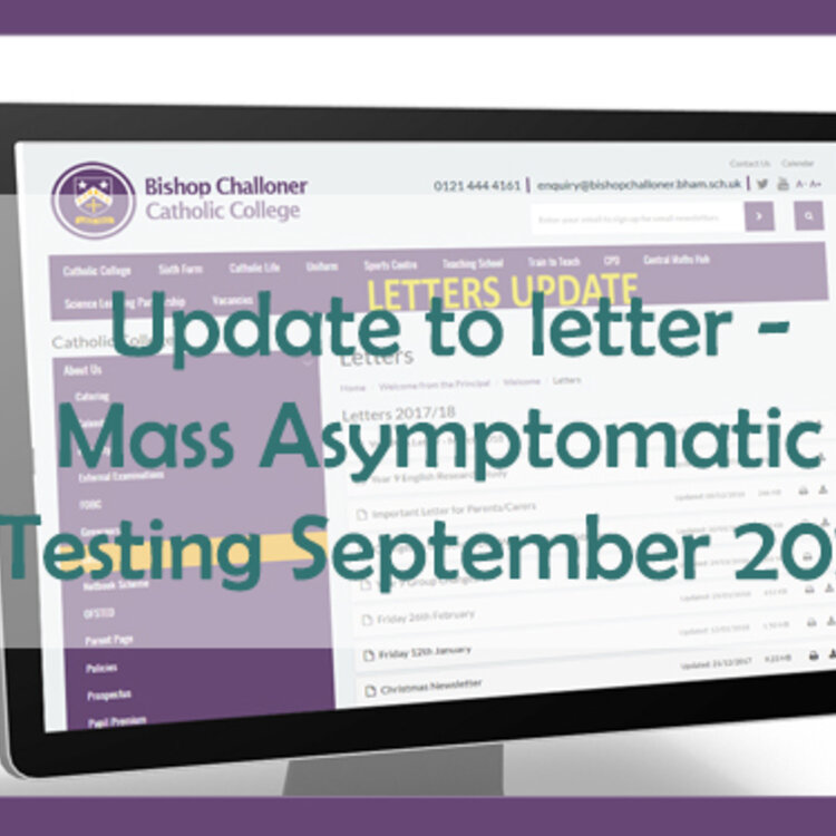 Image of Parent Carer Letter - 19.07.2021 - Mass Asymptomatic Testing September 2021